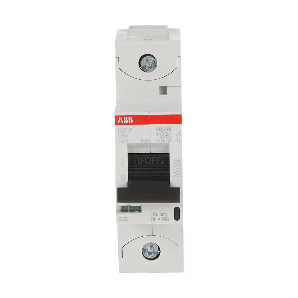 Interruttore magnetotermico S801P-D80 80A 50kA 1P protezione sovracorrenti impianti elettrici residenziali industriali
