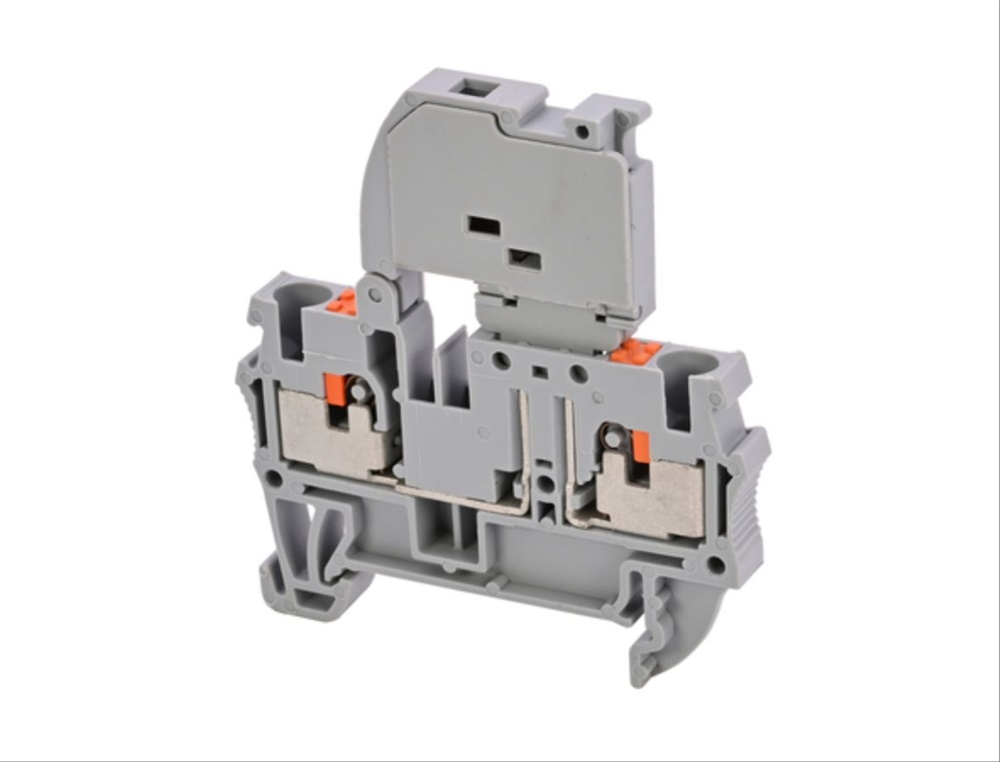 Morsetti componibili con fusibile 5x20 mm push-in guida DIN sezione 4 mm per impianti elettrici civili e industriali