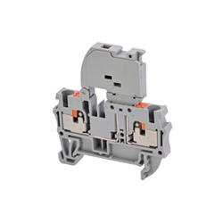 Morsetti componibili con fusibile 5x20 mm push-in guida DIN sezione 4 mm per impianti elettrici civili e industriali
