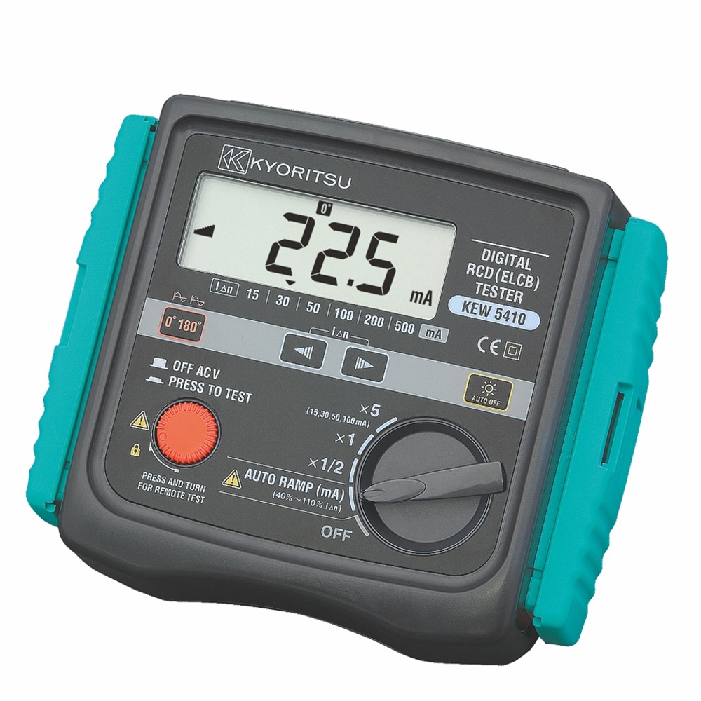 Tester professionale misura interruttori differenziali RCD AC e A con test remoto e display LCD