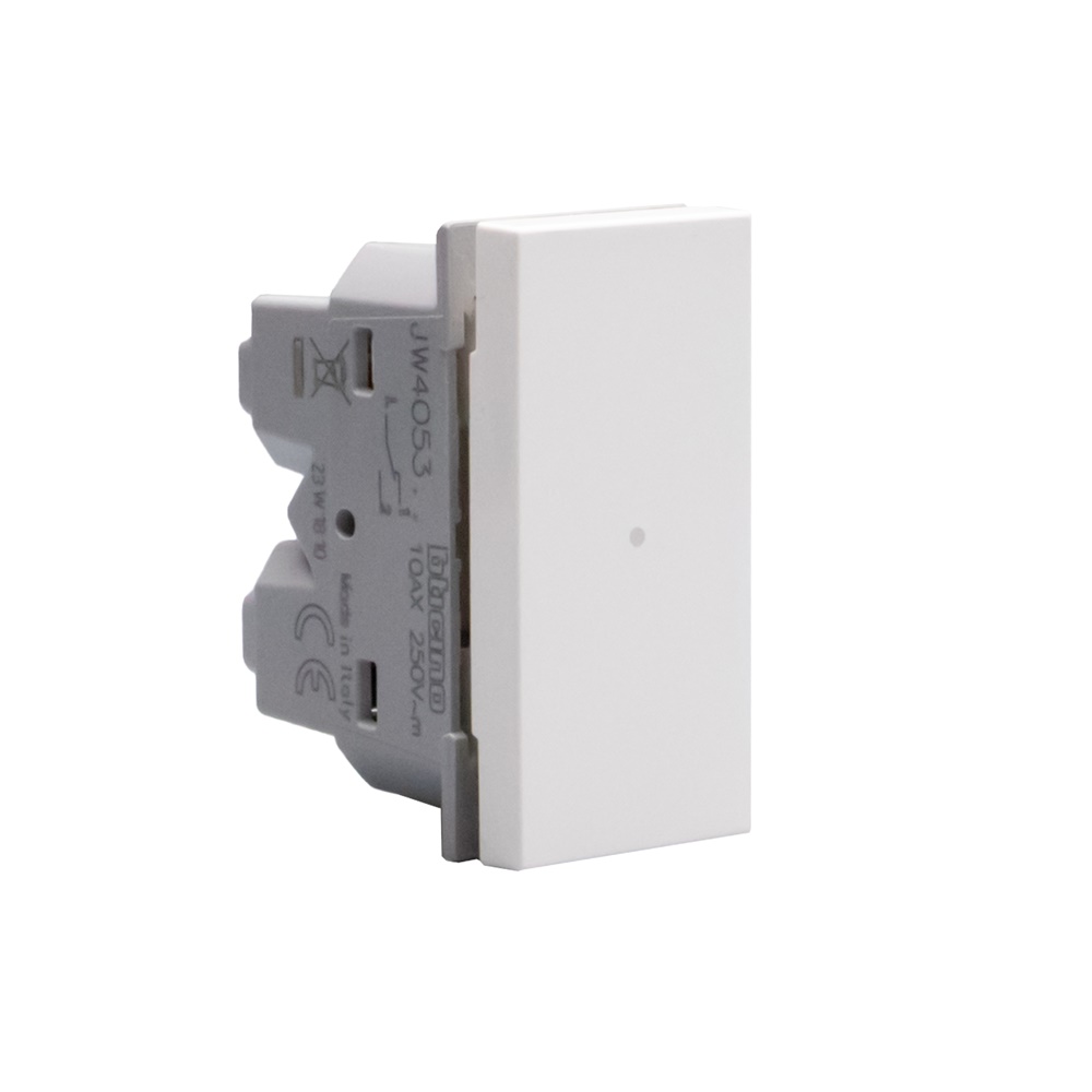 Deviatore assiale 1P 10AX 1 modulo bianco per impianti elettrici domestici e professionali