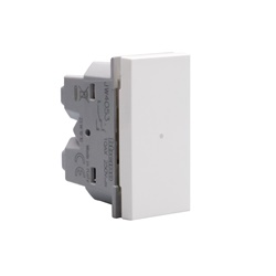 Deviatore assiale 1P 10AX 1 modulo bianco per impianti elettrici domestici e professionali