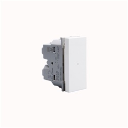 Pulsante assiale MatixGO 1P NO 10A illuminabile bianco per controllo elettrico semplice