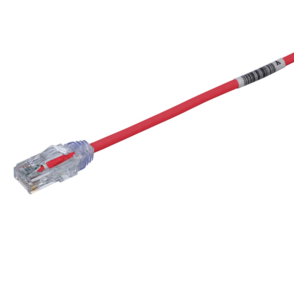 Patch cord in rame UTP Cat 6 28 AWG, 1,5 m, rosso