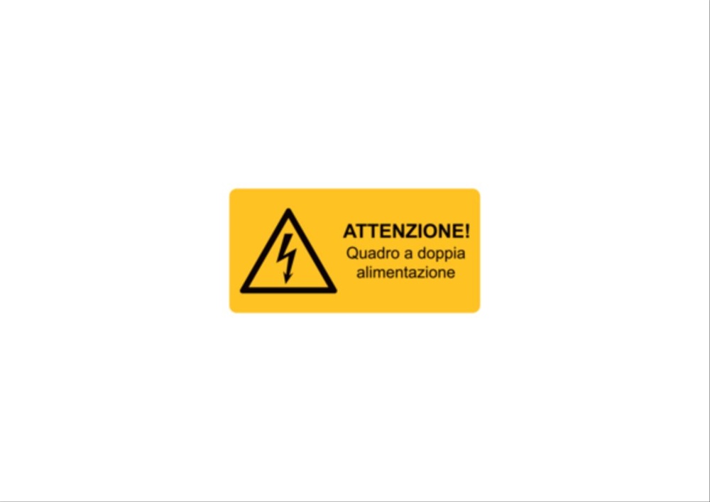 Etichetta avvertimento WST-LAY 52x105mm per macchinari impianti