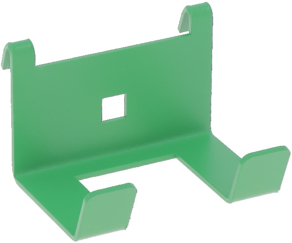 Gancio doppio universale 61x55 mm per pannelli forati e scaffali, organizzazione attrezzi professionale