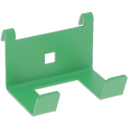 Gancio doppio universale 61x55 mm per pannelli forati e scaffali, organizzazione attrezzi professionale