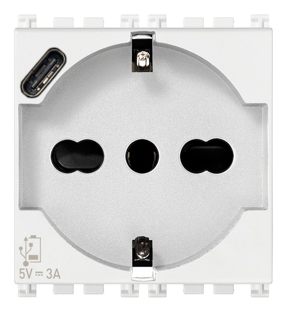 PRESA 2P+T 16A UNIVERSALE + USB C B