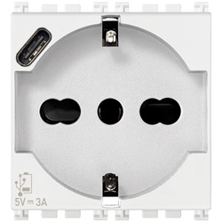 PRESA 2P+T 16A UNIVERSALE + USB C B