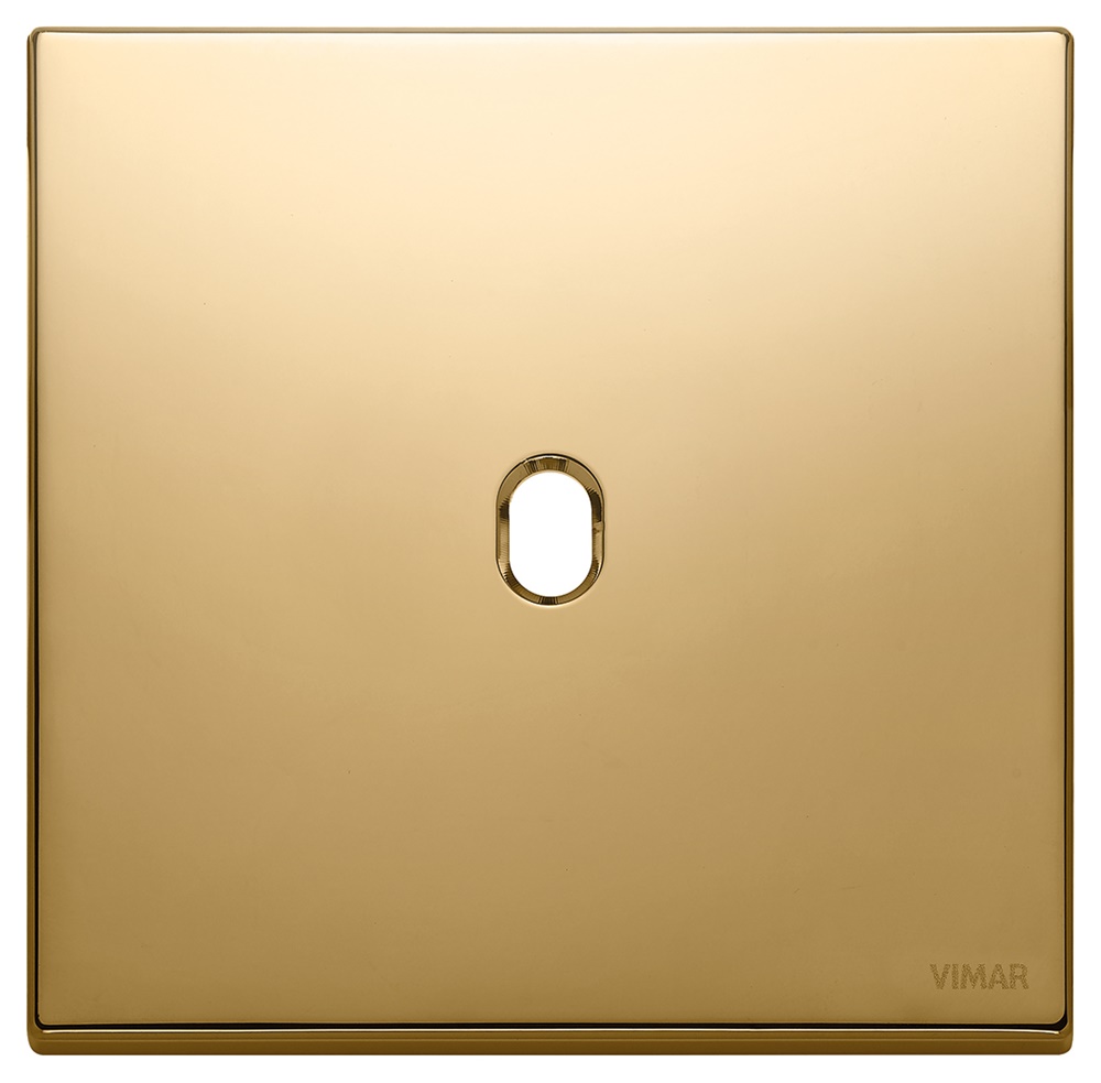 Placca 2 moduli Vintage metallo oro per comando elettrico elegante