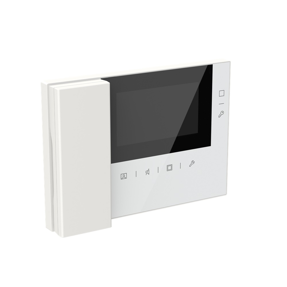 Video Indoor Station 4,3 con cornetta bianco per sistemi interfono e controllo elettrico