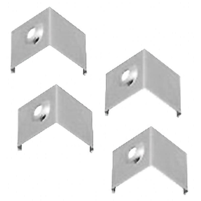 KIT 4 staffe angolari metallo robusto per installazioni elettriche industriali e commerciali