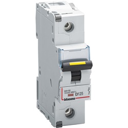 Interruttore magnetotermico unipolare curva D 125A 16kA per impianti civili e industriali