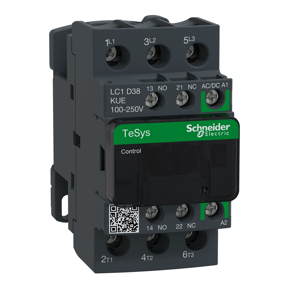 TeSys D Green contattore - 3P - <= 440 V - 38 A AC-3 - 100...250 V AC/DC