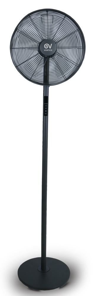 Ventilatore oscillante da pavimento 8 velocità con telecomando IR e motore DC brushless, altezza regolabile max 1,69 m, uso domestico e ufficio