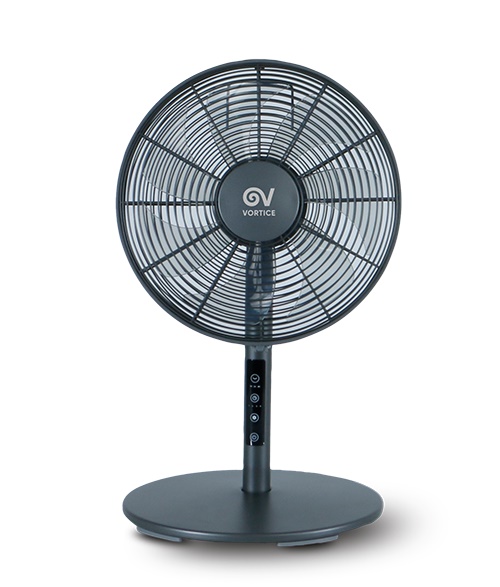 Ventilatore oscillante da tavolo DC brushless grigio con timer