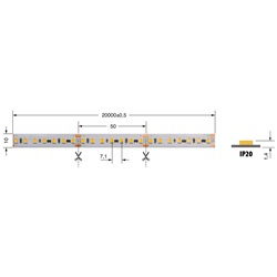 STRISCE LED 14,4W/M 48V IP20 CRI90 ILLUMINAZIONE INTERNA EFFICIENZA ALTA RESA CROMATICA