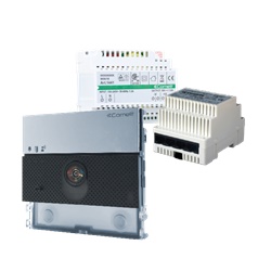 KIT BASE IMPIANTO VIDEO ULTRA IP espandibile sistema VIP con modulo audio/video e alimentatore 100W