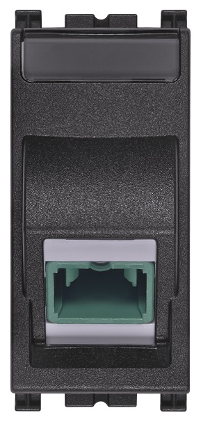 Presa ottica monomodale 9/125 µm SC simplex grigio per fibra ottica
