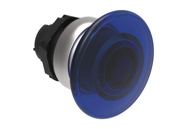 Pulsante fungo luminoso 40mm blu impulso serie Platinum operatore controllo