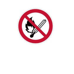 Etichetta Divieto Fiamme Libere 100mm Segnalazione Sicurezza