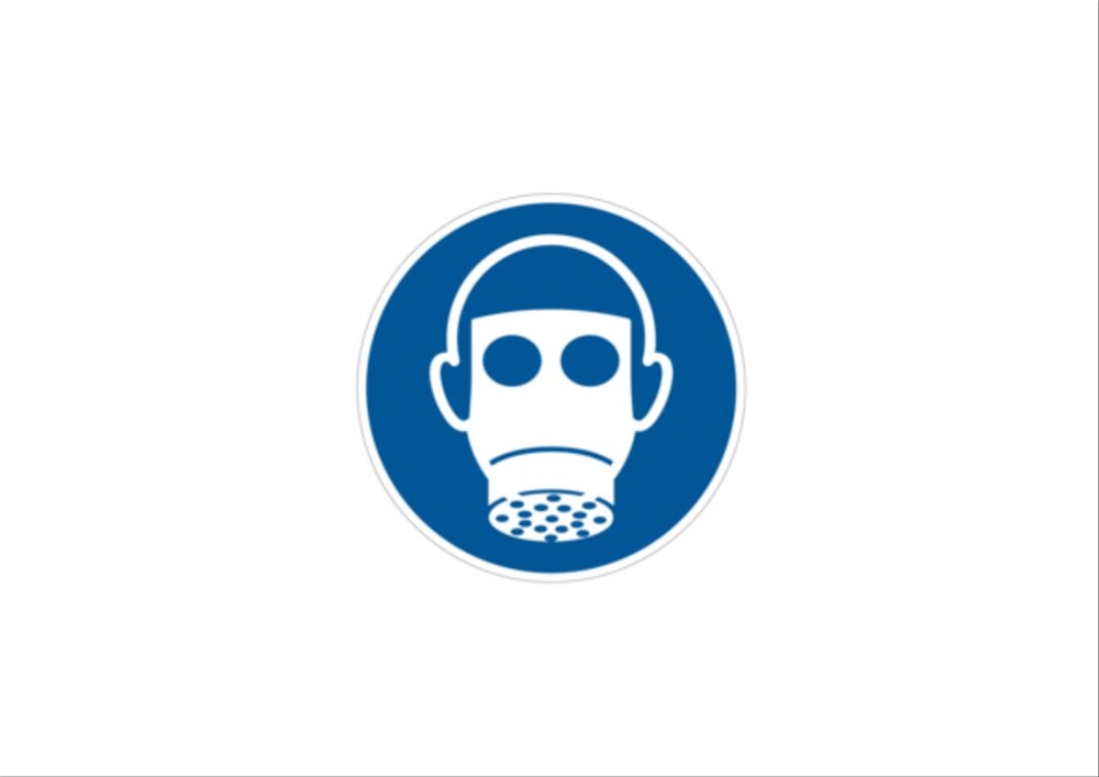 Etichetta prescrizione MS-GM 25mm protezione vie respiratorie