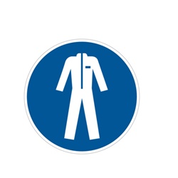 Etichetta prescrizione MS-WO 25mm proteggere corpo industria
