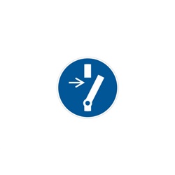 ETICHETTA PRESCRIZIONE INTERRUTTORE CIRCUITO 100MM INDUSTRIALE