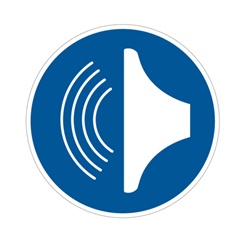Etichetta prescrizione MS-UH segnalazione 50mm apparecchiature