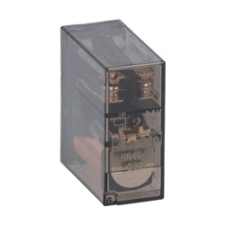RELE MINIATURIZZATO 2 SCAMBIO 10A 24VDC CON LED STATO E AZIONATORE MECCANICO