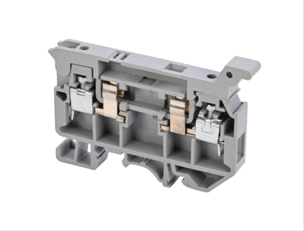 Morsetti componibili a vite con fusibile 6,3x32 mm per impianti elettrici civili e industriali, montaggio su guida DIN, per conduttori 0,5-6 mm²