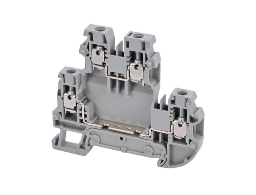 Morsetti componibili a vite due livelli per conduttori 0,14-6 mm² montaggio guida DIN uso elettrico civile industriale