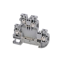 Morsetti componibili a vite due livelli per conduttori 0,14-6 mm² montaggio guida DIN uso elettrico civile industriale