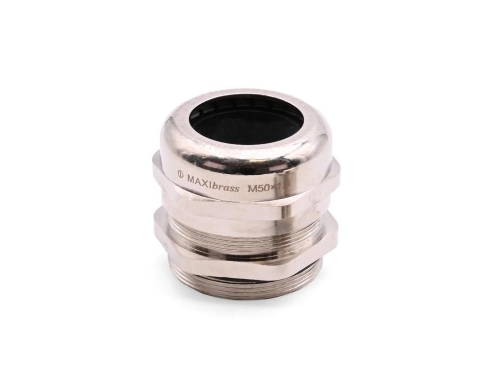 Pressacavo Maxibrass ATEX ottone nichelato M50x1,5 IP65 per installazioni elettriche ad alto rischio