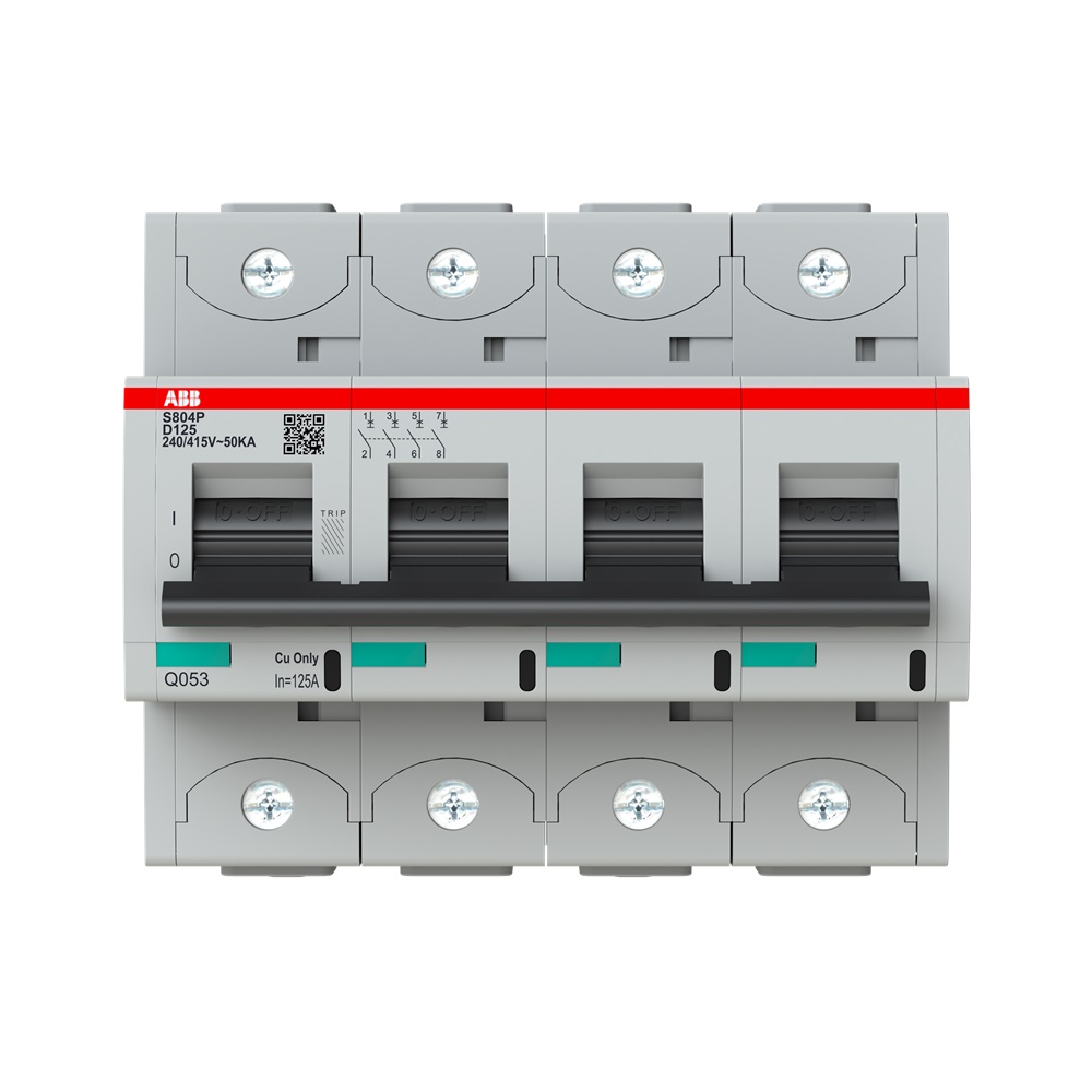 Interruttore magnetotermico modulare 125A 50kA caratteristica D per impianti elettrici residenziali e industriali
