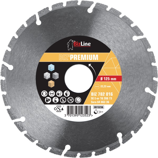 Disco diamantato BizAcier 125 mm ultra-sottile per taglio preciso acciaio professionale