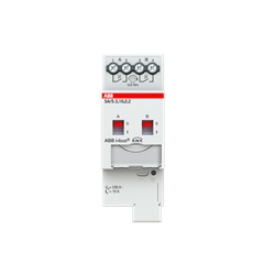 Attuatore switch 2 canali 10 A per automazione impianti KNX montaggio su guida DIN