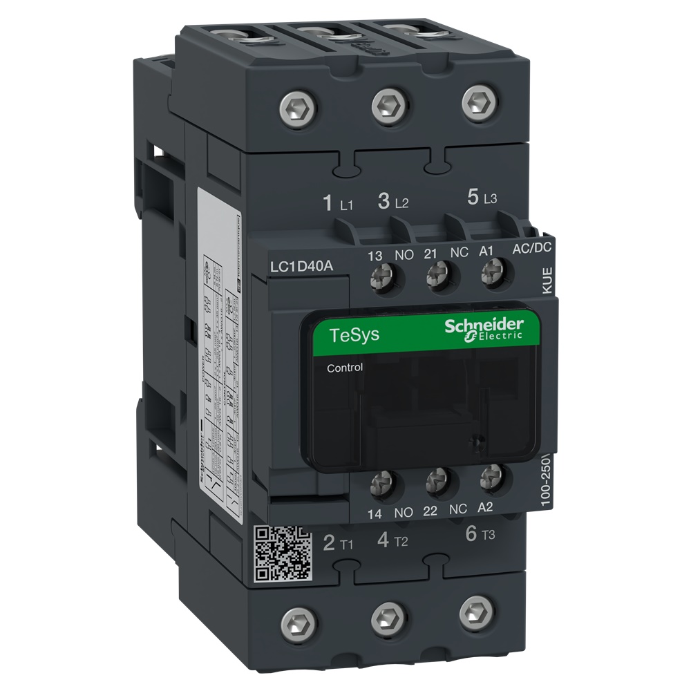 TeSys D Green contattore - 3P - <= 440 V - 40 A AC-3 - 100...250 V AC/DC