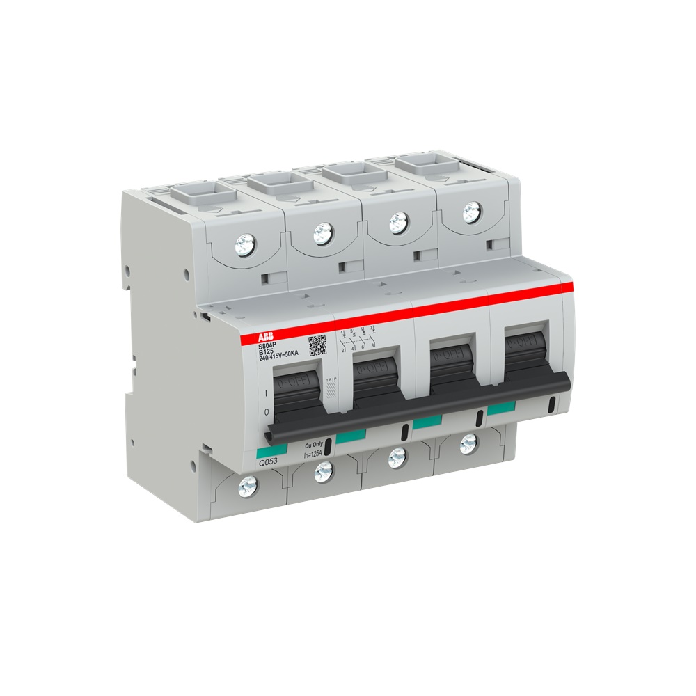Interruttore magnetotermico S804P-B125 125A 50kA 4 poli protezione circuiti elettrici residenziali industriali
