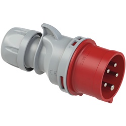 Spina mobile dritta 16A 3P+N+T IP44 380/415V collegamento senza viti pressacavo ergonomica ore 6