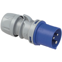 Spina mobile dritta 16A 2P+T 200/250V IP44 con collegamento senza viti e pressacavo per installazioni elettriche rapide e sicure