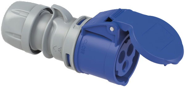 Presa mobile 16A 2P+T 200/250V IP44 collegamento senza viti uso interno esterno