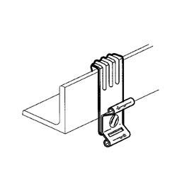 Clip Hook porta fascetta 5-7mm acciaio rivestito alluminio/zinco per impianti elettrici