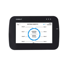 Serie Vedo - Tastiera touch 5 nera con RFID, 1 ingresso/uscita, RS485, 125x85mm