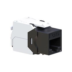 Frutto Keystone RJ45 CAT6A UTP Nero per rete dati alta velocità