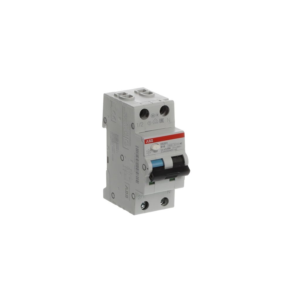 Interruttore differenziale magnetotermico DS201 16A B tipo AC 1P+N per protezione impianti residenziali e commerciali