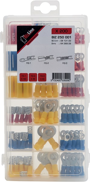Set 200 capicorda manicotti preisolati kit assortito connessioni elettriche sicure rapide