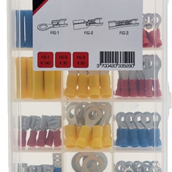 Set 200 capicorda manicotti preisolati kit assortito connessioni elettriche sicure rapide