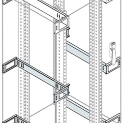 Traverse montaggio medie e inferiori per rack profondità 800 mm supporto stabile installazioni elettriche industriali