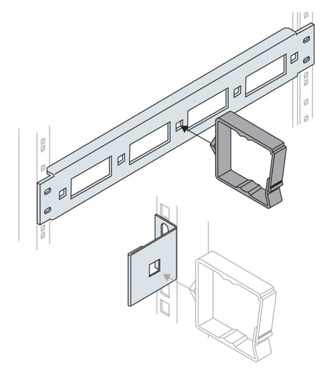 Staffa guida cavi singola resistente per quadri elettrici e automazione industriale kit 5 pezzi